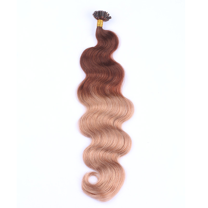 U Tip Pre Bonded  Keratin Hair Extensions ombre colors two tone YL329